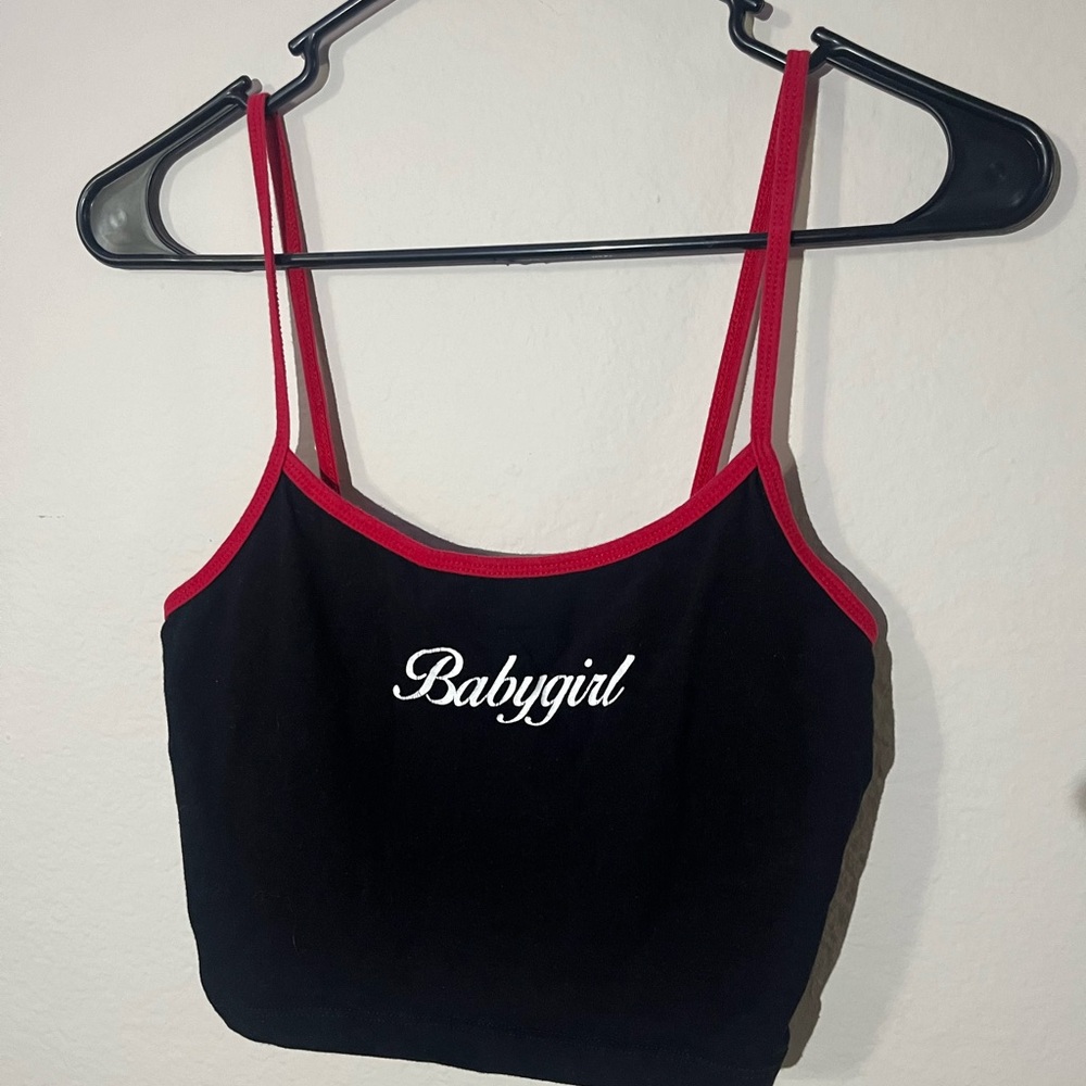 Babygirl Black and Red Tank Top